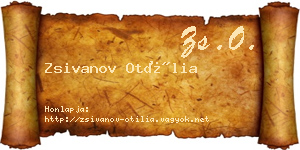 Zsivanov Otília névjegykártya